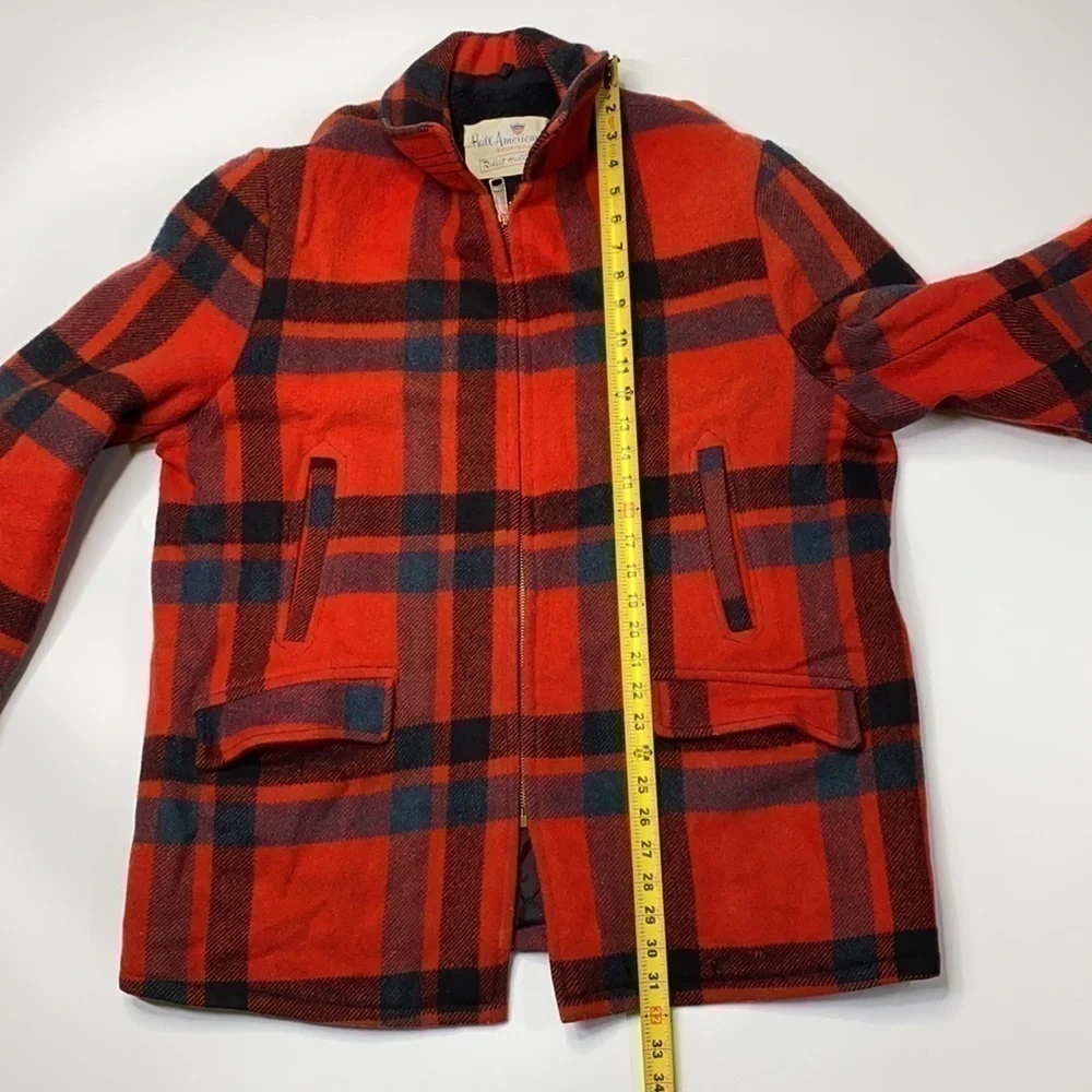 Vintage Robert Hall Buffalo Plaid 50's Jacket Size 46 XL